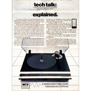 1980 MCS Series 6800 Turntable Record Player Vintage Print Ad Audiophile Art